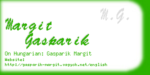 margit gasparik business card